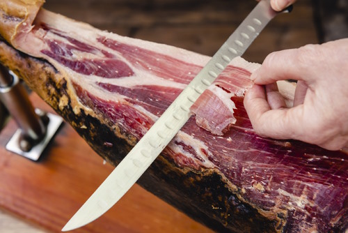 Knife for slicing Spanish ham
